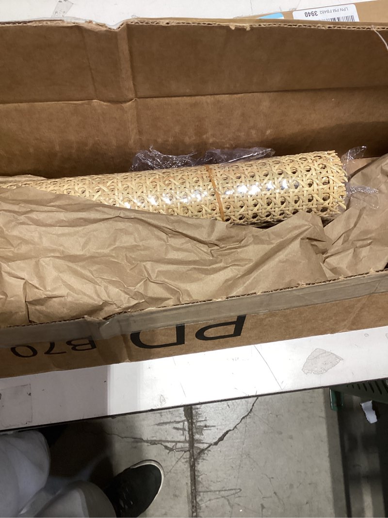 Condition photo showing New/Like New for 18" Width Cane Webbing Rattan Webbing 3.3Ft Natural Rattan Caning Material for Cabinet,Chair,Dresser, Furnitur,with 3/7.5" Groove Chair Caning 18"Wx40"L(3.3ft)