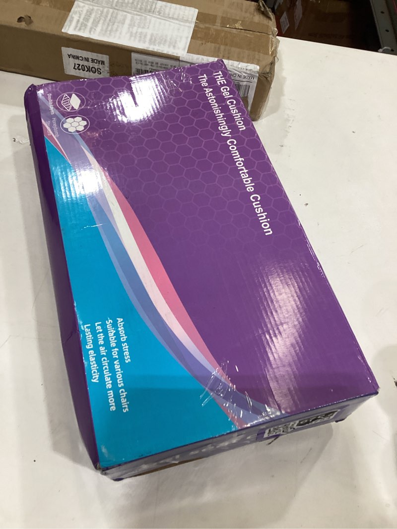 Condition photo showing New/Like New for Gel Seat Cushion, Cooling seat Cushion (Super Large & Thick), Breathable Honeycomb Design Absorbs Pressure Points Seat Cushion, Gel Cushion for Office Chair, Home Car seat Cushion for Wheelchair Blue