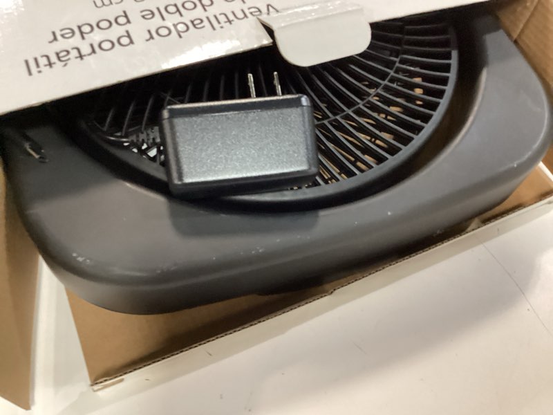 Condition photo showing As Is for mainstays 9" portable fan black