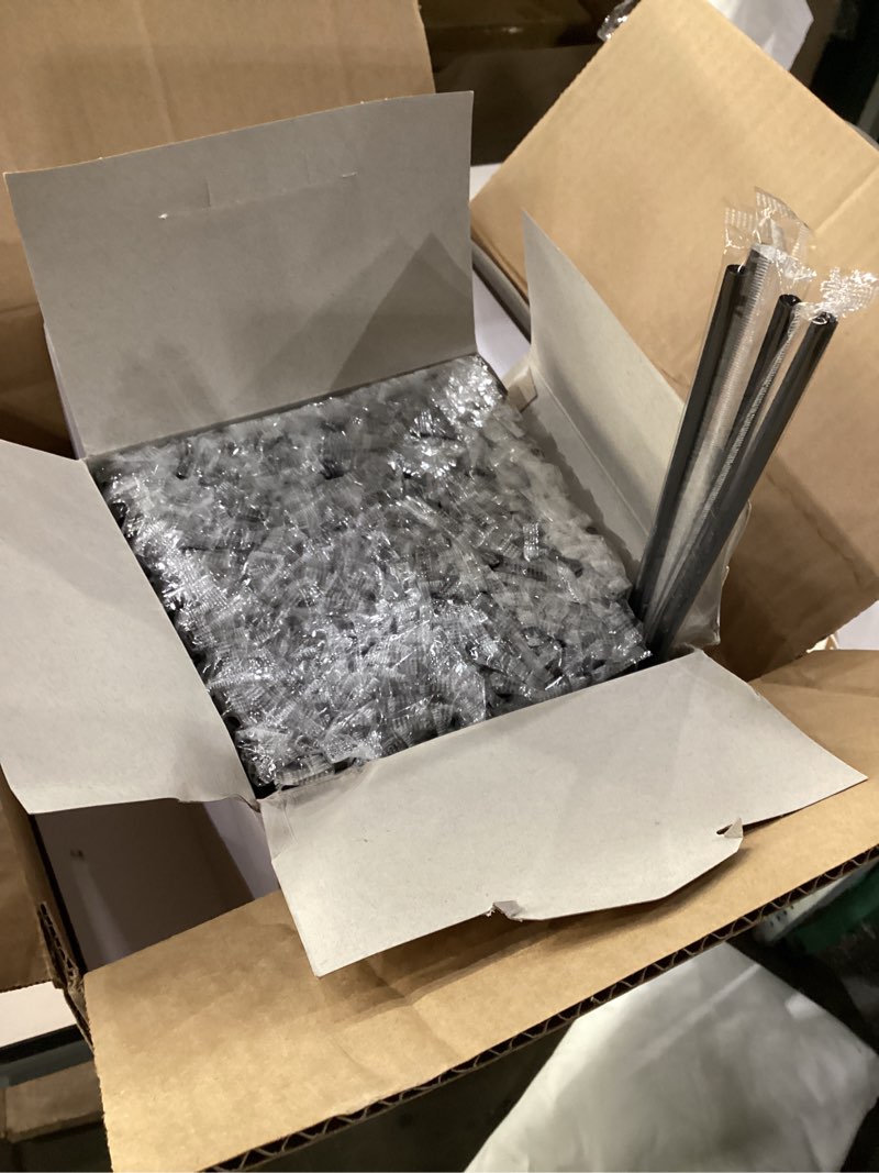 Condition photo showing New/Like New for Perfect Stix - 7.75" Wrapped Black Plastic Straws- Case of 4/500cts= 2,000