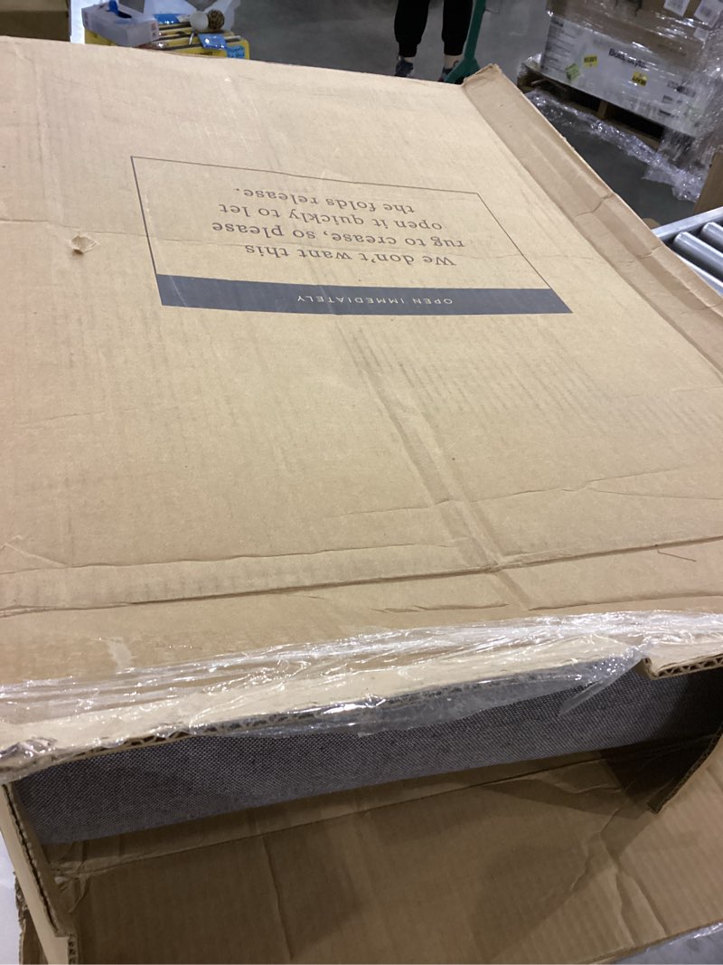 Condition photo showing Good Condition for Loloi Layla Collection LAY-01 Brick/Blue 9'-0" x 12'-0" .13" Thick Area Rug, Soft, Durable, Vintage Inspired, Distressed, Low Pile, Non-Shedding, Easy Clean, Printed, Living Room Rug 9' x 12' (Rectangular) Brick / Blue