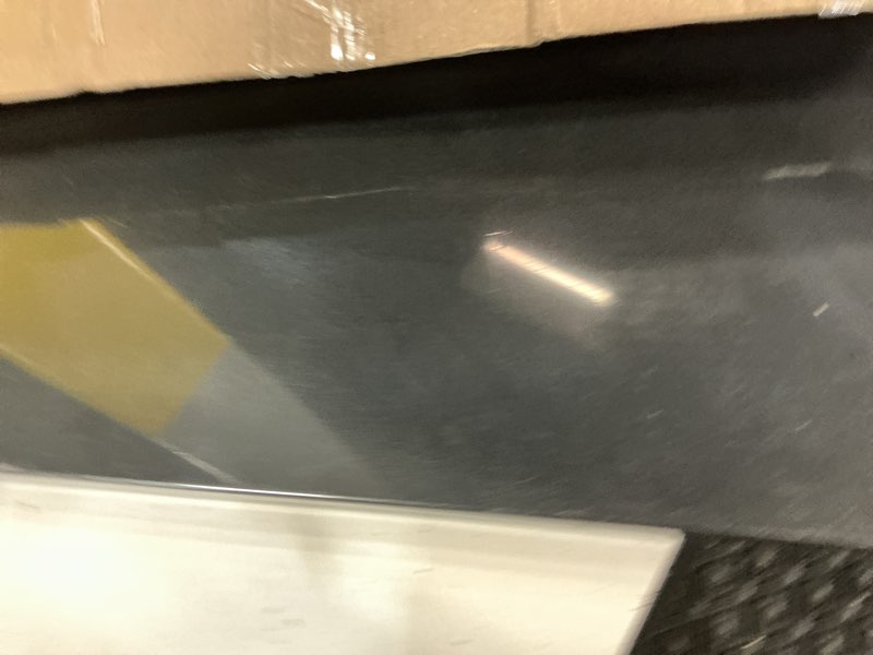 Condition photo showing As Is for thirteen chefs 30x18 extra large cutting board for fish, meat, bbq - 1/2 inch thick black plastic, commercial grade hdpp poly with nsf stamp, 10 pounds