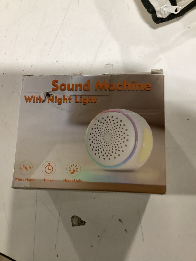 Condition photo showing New/Like New for Sound Machine Easysleep White Noise Machine with 25 Soothing Sounds and Night Lights with Memory Function 32 Levels of Volume and 5 Sleep Timer Powered by AC or USB for Sleeping Relaxation (White)