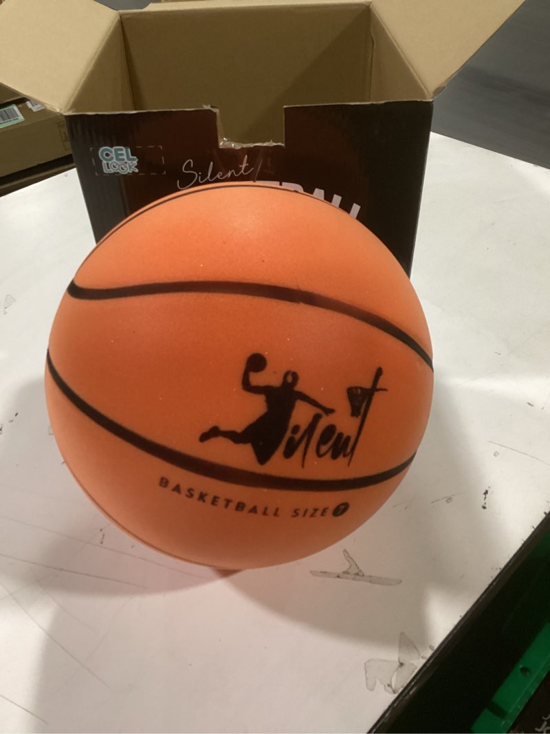 Condition photo showing Good Condition for Silent Basketball Size 7 (29.5") - Indoor Basketball Airless Pro Foam Ball - Dribbling & Training Quiet - Not Vacuum Shipped Ready to Play - Real Feel High Bounce Stocking Stuffers Black