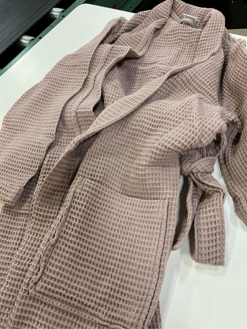Condition photo showing Good Condition for organic turkish waffle robe, xs, dusty rose