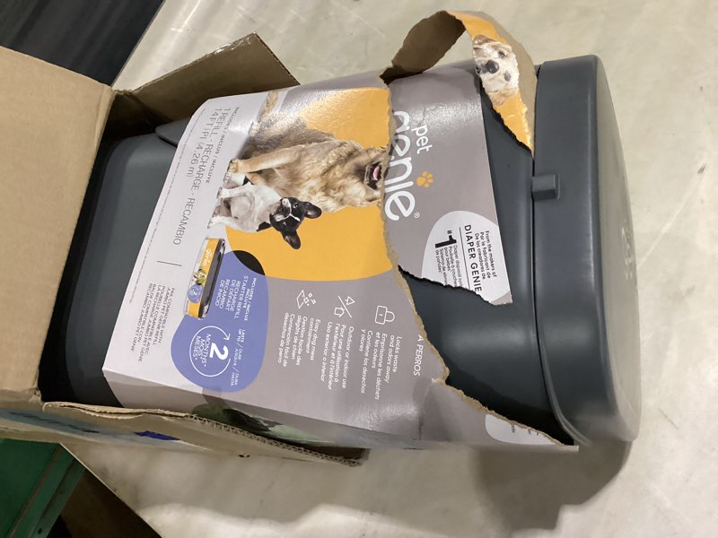 Condition photo showing Good Condition for pet genie pail | dog waste disposal system for outdoor and indoor odor control | dog poop trash can | includes 1 square refill bag that lasts up to 2 months