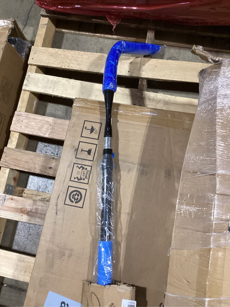 Condition photo showing As Is for 20 feet high reach duster kit with 5-12 ft extension pole, cobweb duster with telescoping pole, window squeegee with scrubber, spider web brush, high ceiling fan duster for high window, interior roof