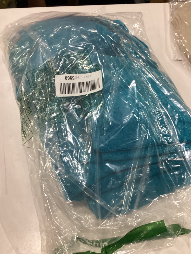 Condition photo showing Good Condition for white classic luxury aqua hand towels - soft 100% turkish cotton | highly absorbent hotel spa bathroom towel collection | 16x30 inch | set of 6 13: ocean aqua