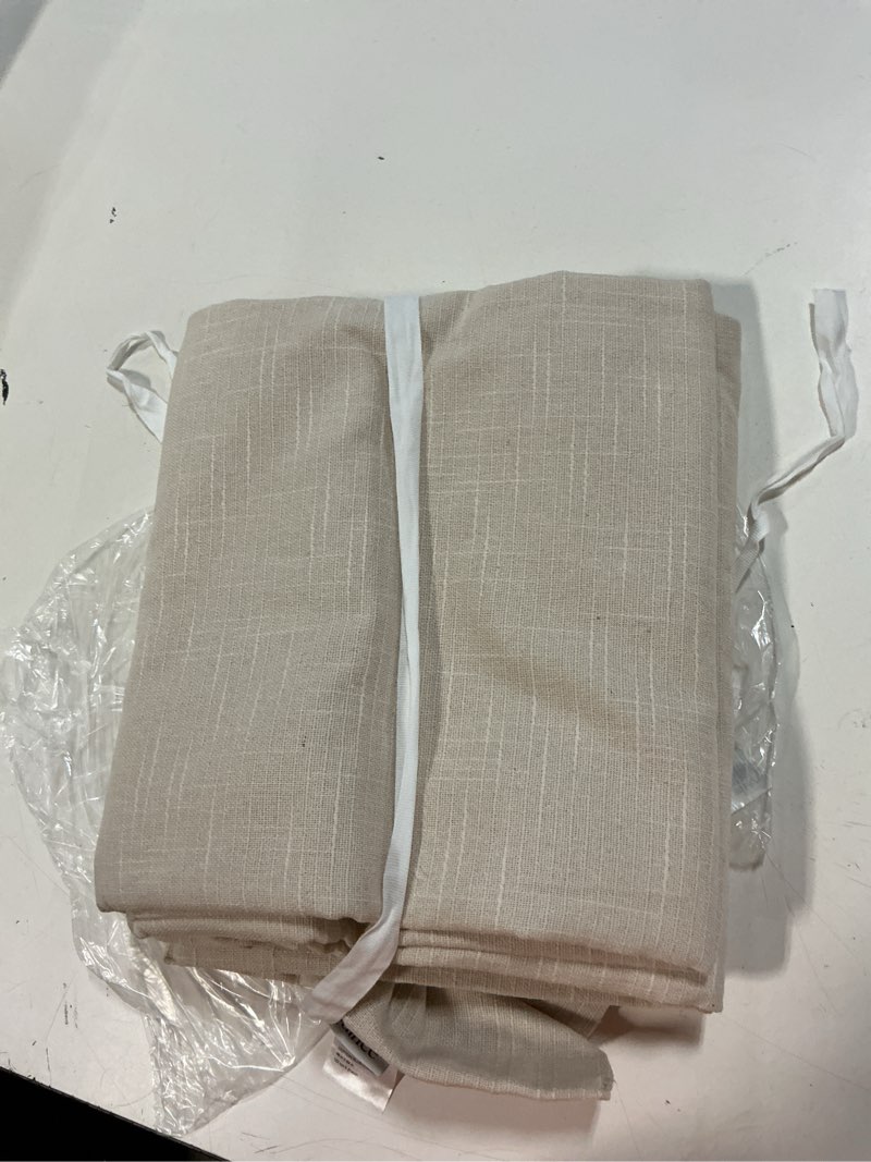 Condition photo showing New/Like New for quince cotton slub room darkening curtain - natural 48x84