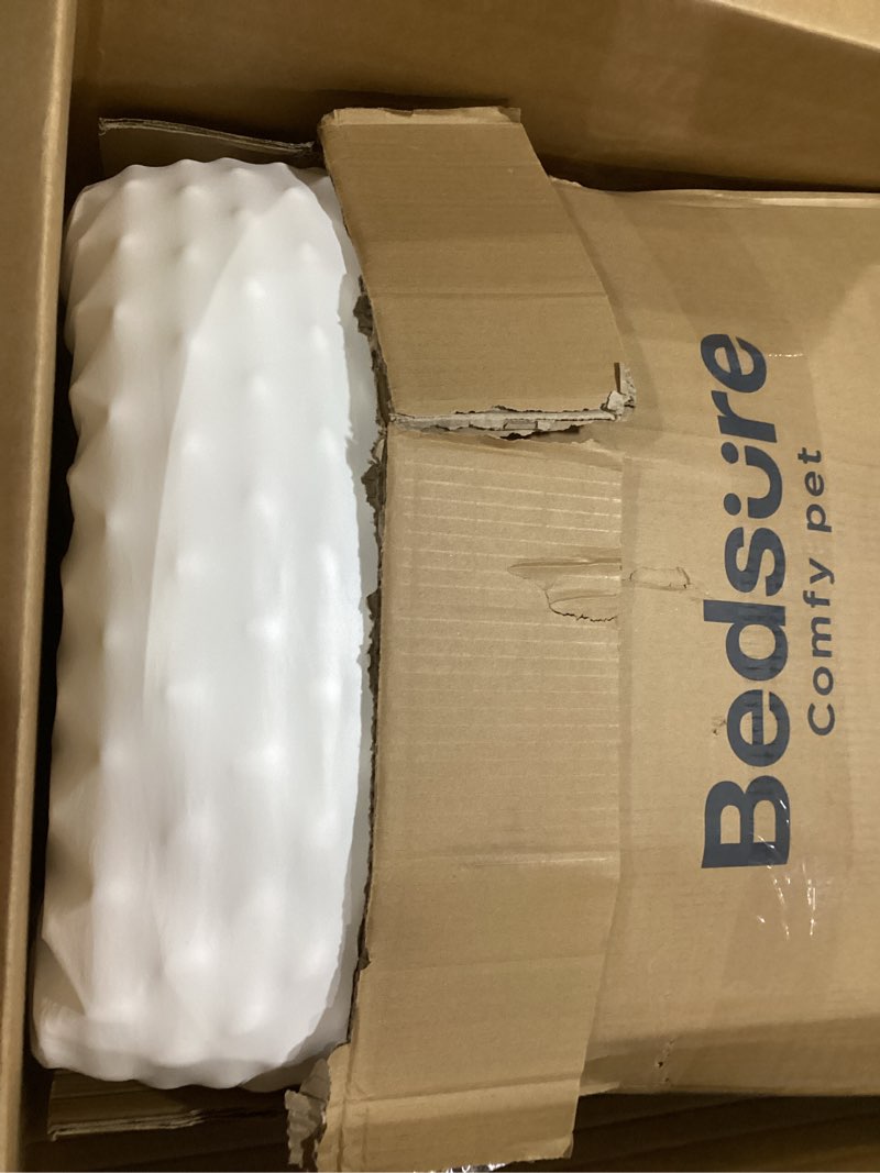 Condition photo showing Good Condition for Bedsure XXL Orthopedic Dog Bed for Extra Large Dogs - Washable Giant Dog Cat Bed Waterproof, Comfort Dogs Couch Sofa with Washable Removable Cover, Pet Bed with Nonskid Bottom, Blue Navy, 52" 52"L x 41"W x 8"Th Blue Navy