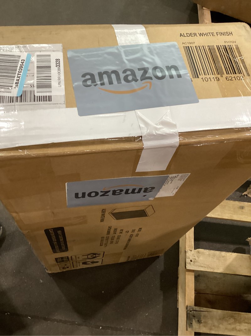 Condition photo showing As Is for Henn&Hart Alston Accent Cabinet, 28" Wide, Alder White Alder White 28" Rectangular Accent Cabinet