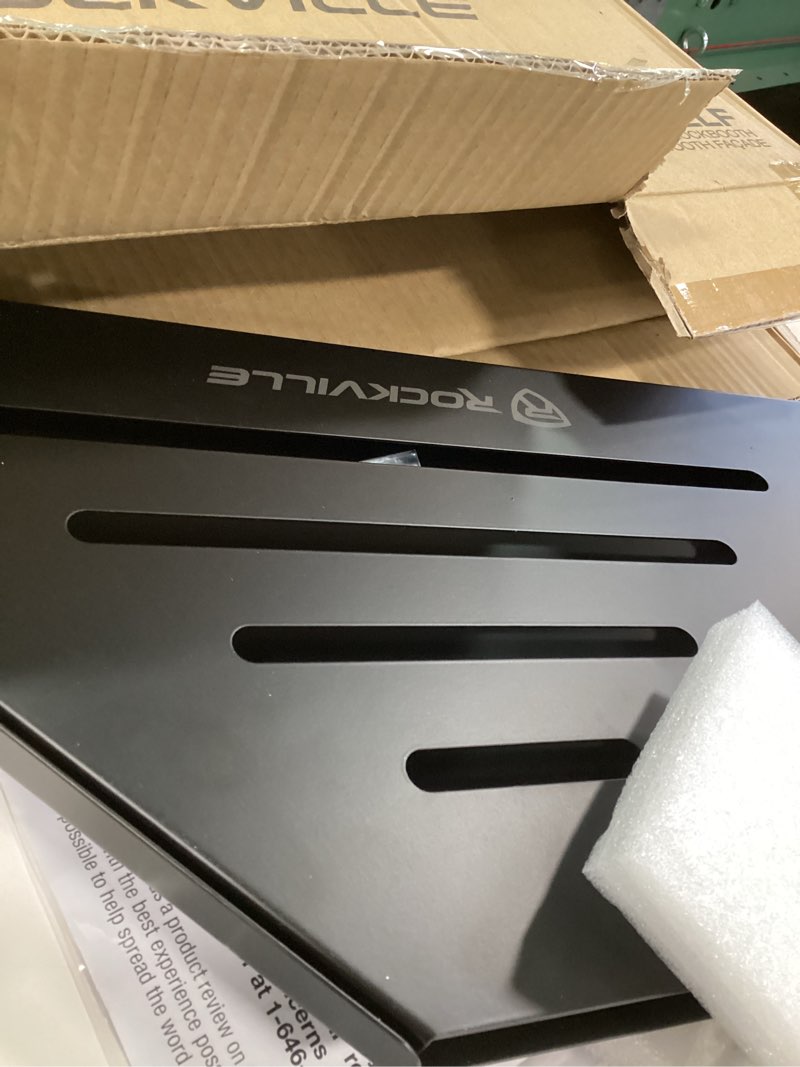 Rockville RBOOTH SHELF – Pair of Shelves for RockBooth & Similar DJ Booth Facade, Portable DJ Stand,