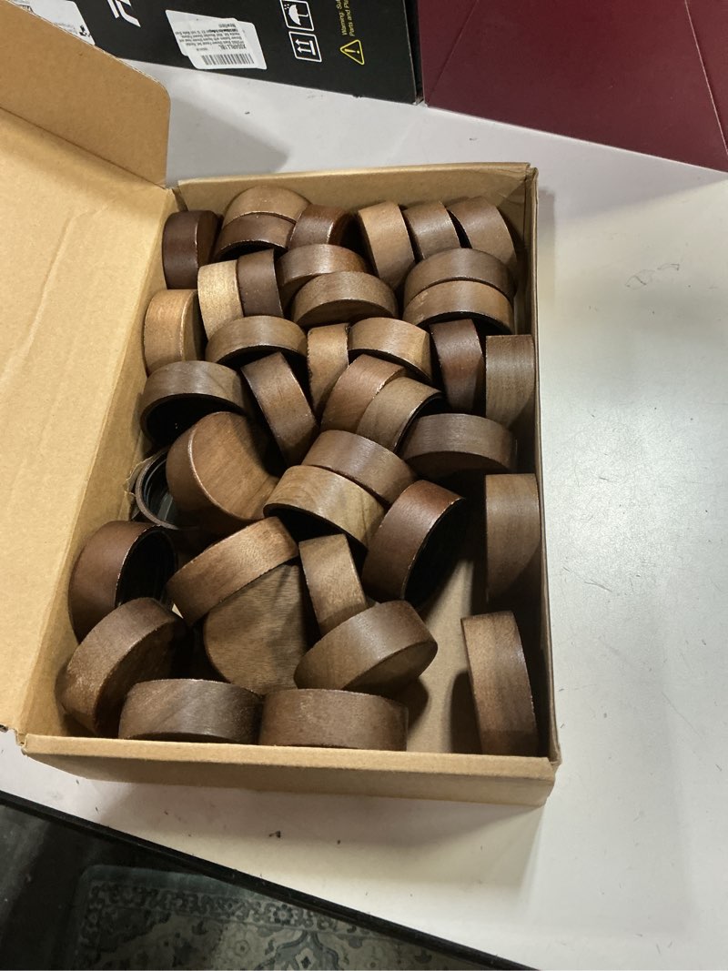 Condition photo showing Good Condition for 40 Pcs Wooden Lids for 4 oz and 8 oz Square Spice Jars Reusable Can Wooden Airtight Spice Storage Canning Lids for Nice Sealing Kitchen