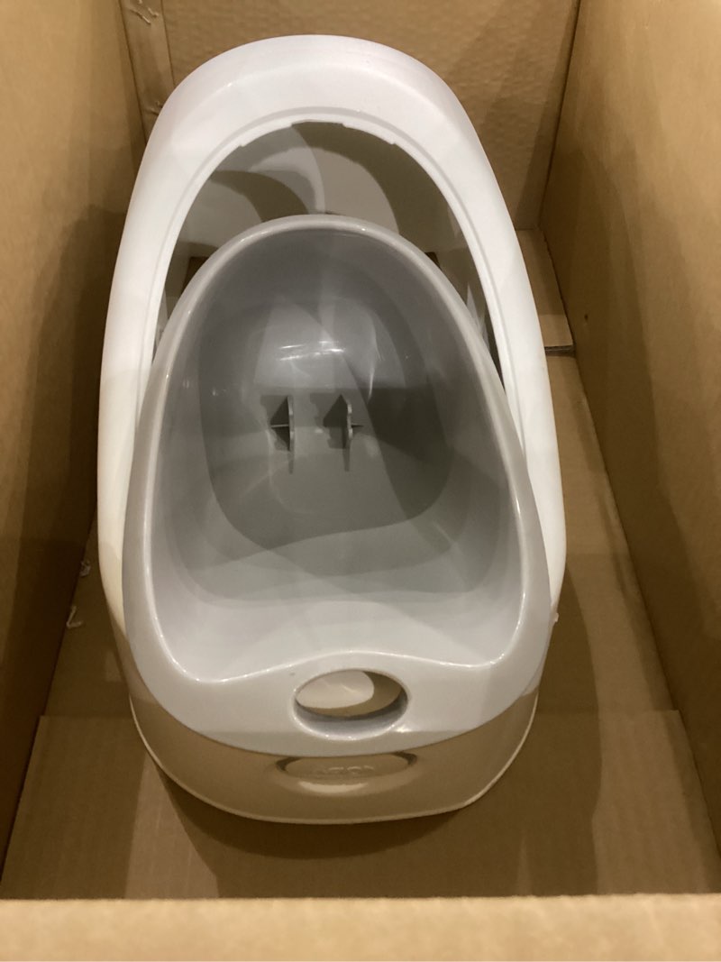 nuby my real training urinal - freestanding - with life-like flush button and sound - potty training for boys - 18+ months - white