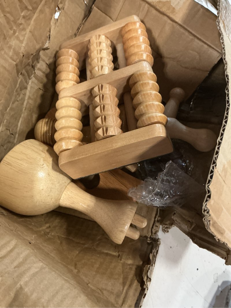 Condition photo showing Good Condition for haqqi 11 in 1 wood therapy massage tools kit for body shaping massage tool set, wooden massager body sculpting sets for muscle pain relief, anti-cellulite