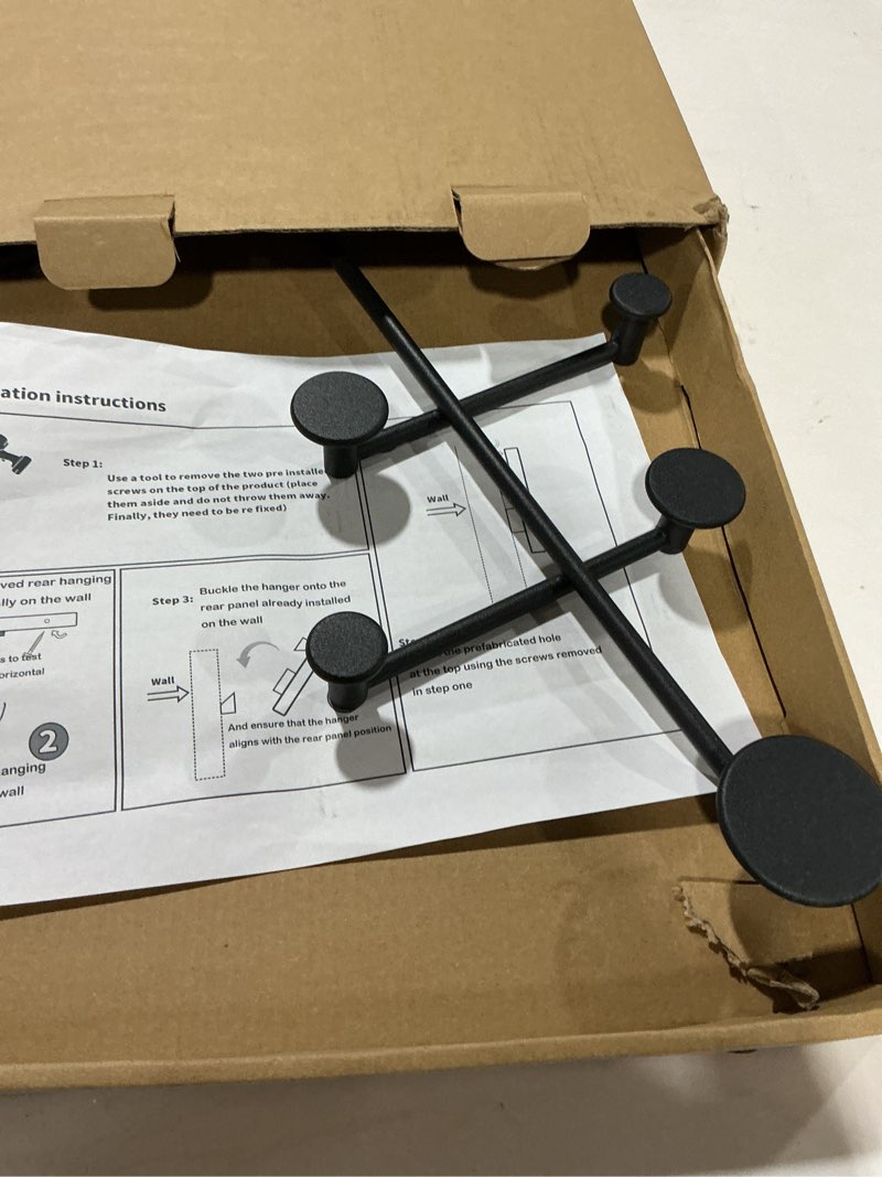 Condition photo showing Good Condition for 'Sval' Wall Wardrobe | Minimalist Coat Hook Design from Berlin | Modern Metal Wall-Mounted Coat Rack/Hooks | Black