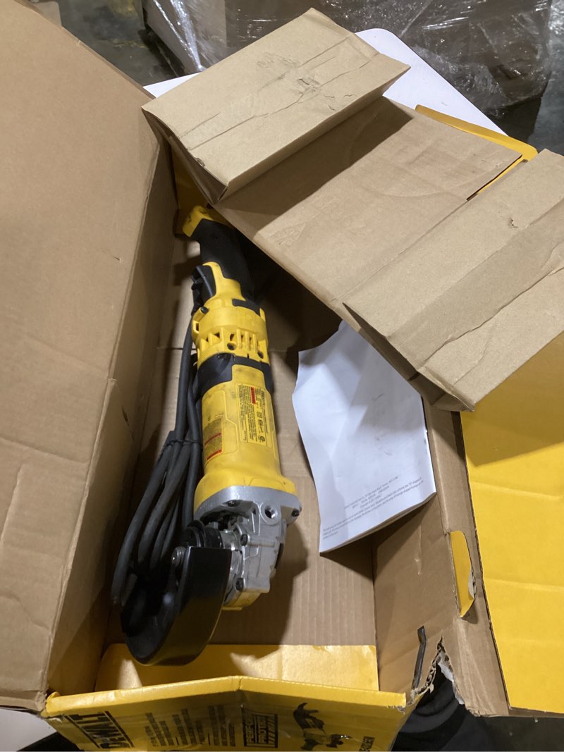 Condition photo showing As Is for DEWALT Angle Grinder Tool, 4-1/2-Inch to 5-Inch, Trigger Switch (DWE43116) Classic