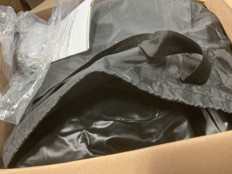 Condition photo showing As Is for Air Mattress Queen with Built in Pump, 18" Elevated Inflatable Blow Up Mattress with Self-Inflation/Deflation, Soft Flocked Top Air Bed for Guest, Home,Camping, 80x60x18in, Max 660lb, Black Queen Black