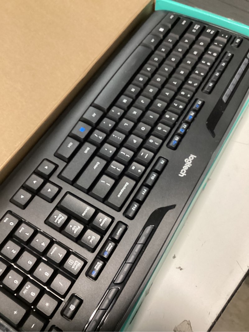 Condition photo showing Good Condition for Logitech MK335 Quiet Wireless Keyboard and Mouse Combo - Black/Silver Keyboard and Mouse Combo Wireless, Ambidextrous