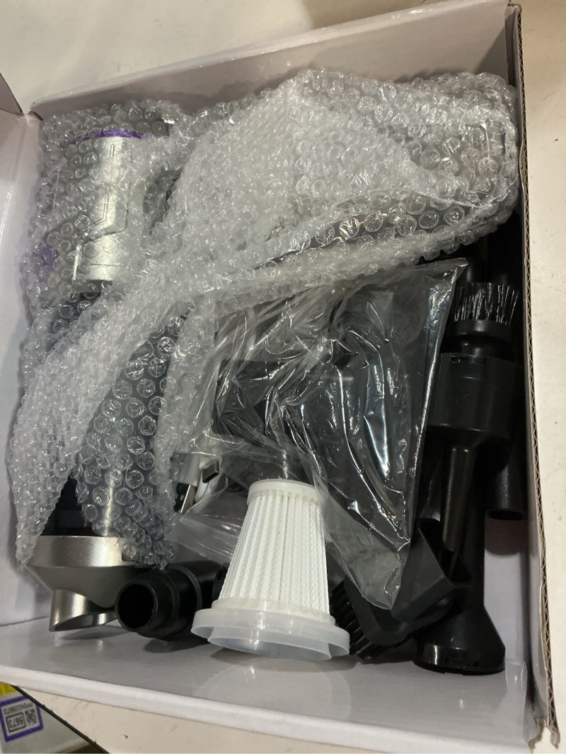 Condition photo showing Good Condition for handheld car vacuum portable cordless, hand held vacuum cleaner & 22000 pa high-power suction air duster for car cleaning, home, office, pet hair | multi-nozzle, washable filter, led light silver