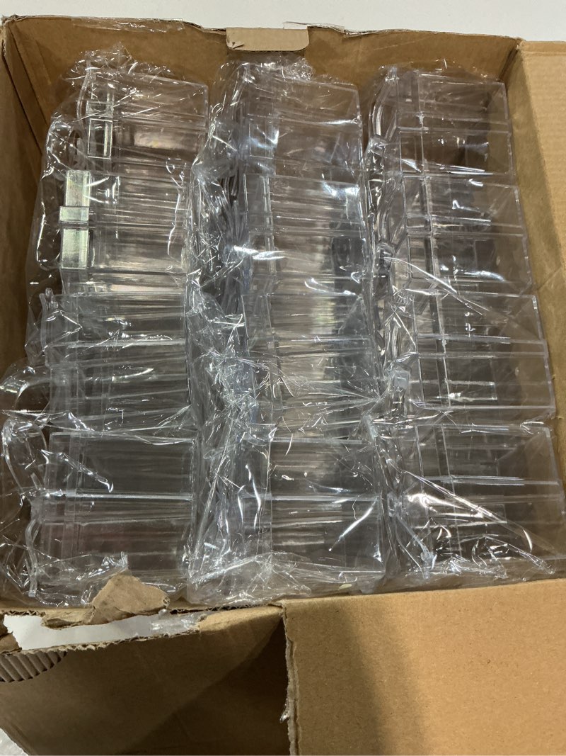 Condition photo showing New/Like New for potchen 12 pack clear acrylic gift boxes with bow lid 2 x 2 x 2.3 inch small party favor boxes mini candy treat containers for wedding baby shower birthday party decoration supplies