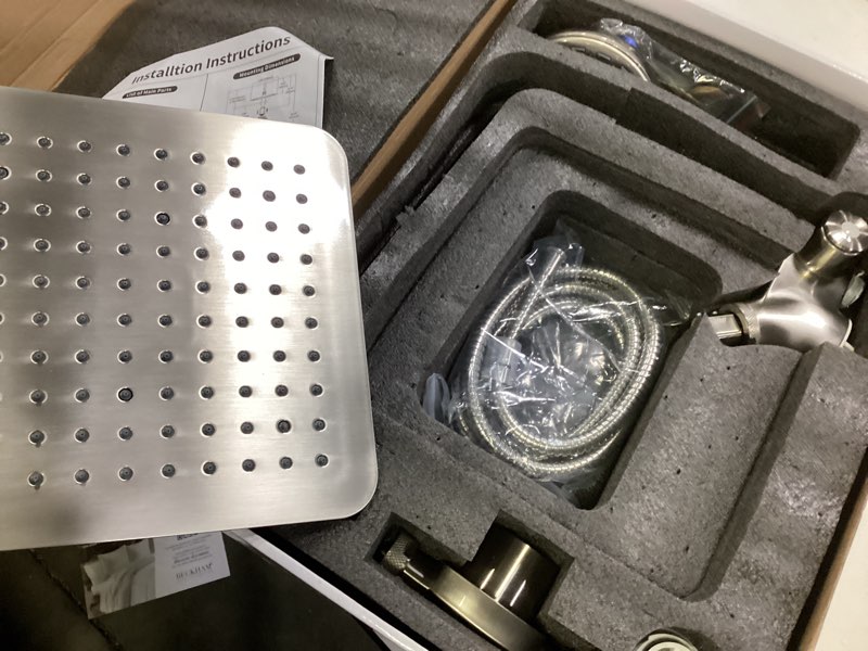 Condition photo showing Good Condition for KAIYING Dual Shower Heads with Handheld Spray Combo, Magnetic Filtered Showerhead, Bathroom High Pressure Rainfall Shower Head and Handle Set with Filter for Hard Water, 79" Long Hose (Brushed Nickel)