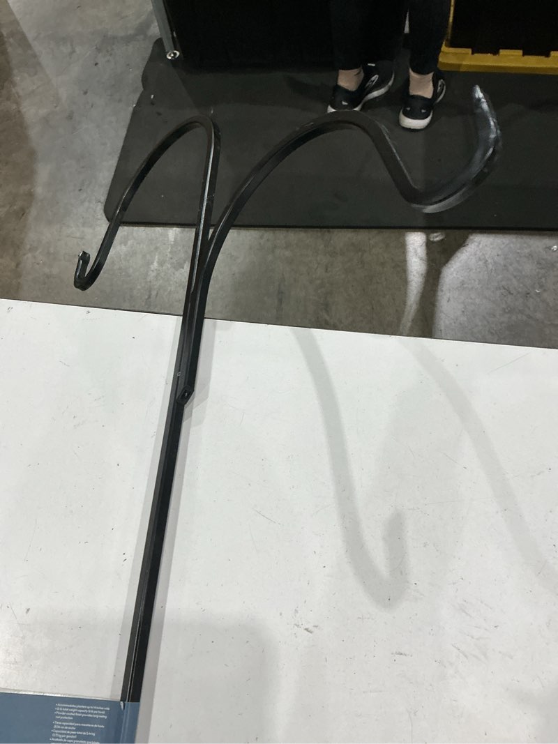 Condition photo showing Good Condition for style selections 84-in black powder coated metal double shepherd's hook