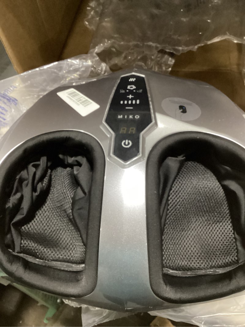 Condition photo showing As Is for Miko Shiatsu Foot Massager With Deep-Kneading, Multi-Level Settings, And Switchable Heat Charcoal Grey