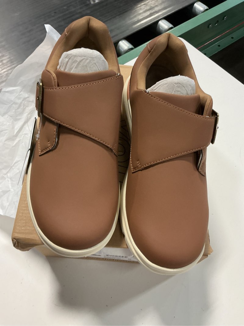 Condition photo showing Good Condition for fitville diabetic shoes for men extra wide comfortable leather walking shoes hook & loop orthopedic dress sneakers for edema and swollen feet 10.5 wide marmalade