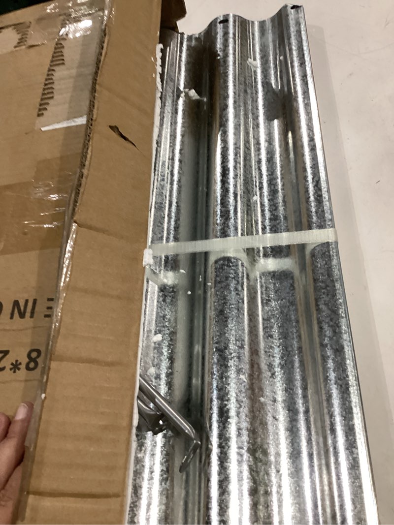 Condition photo showing As Is for 6x2x2ft galvanized raised garden bed,planter raised beds-metal garden box,large plant for outdoor planting, vegetables bed?flower,herb-silver 6x2x2ft(1pcs) silver
