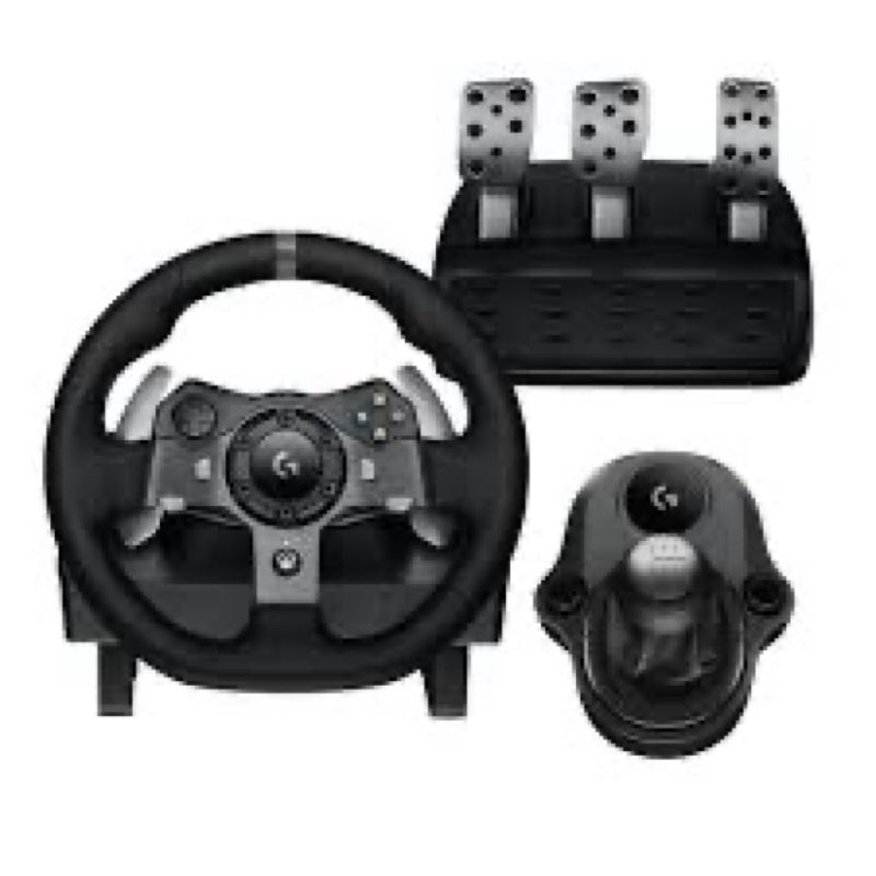 Logitech G920 Driving Force Racing Wheel and Floor Pedals, Real Force Feedback, Stainless Steel Padd