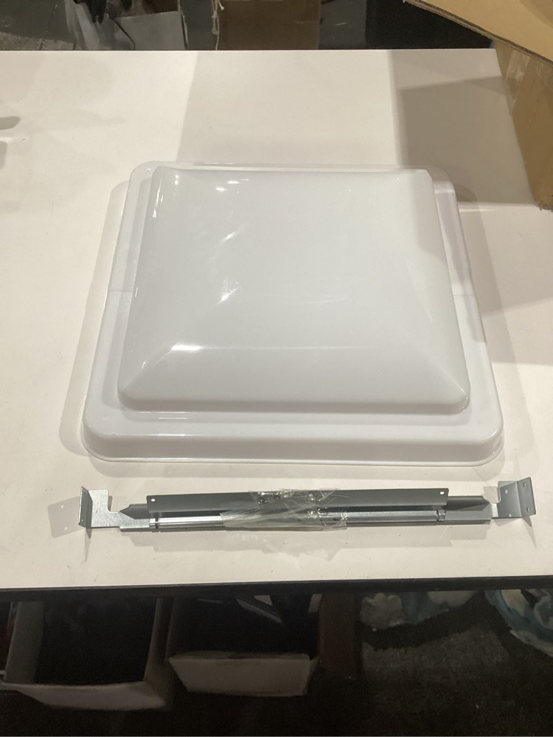 Condition photo showing Good Condition for camp'n 14.5 inch universal rv roof vent for trailer, camper, motorhome - rv vent covers for roof - oem lid replacement (14.5 x 14.5 white 1-pack) 1 vent cover white