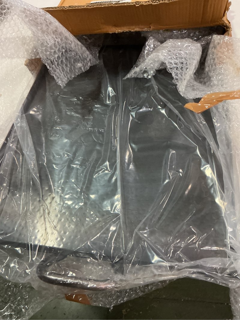 Condition photo showing New/Like New for G.E.T. SSTPD-1915-ANT Heavy-Duty Metal Serving/Ottoman Tray with Handles, 19" x 15", Hammered Bronze 19" x 15" x 0.5" Antique Bronze