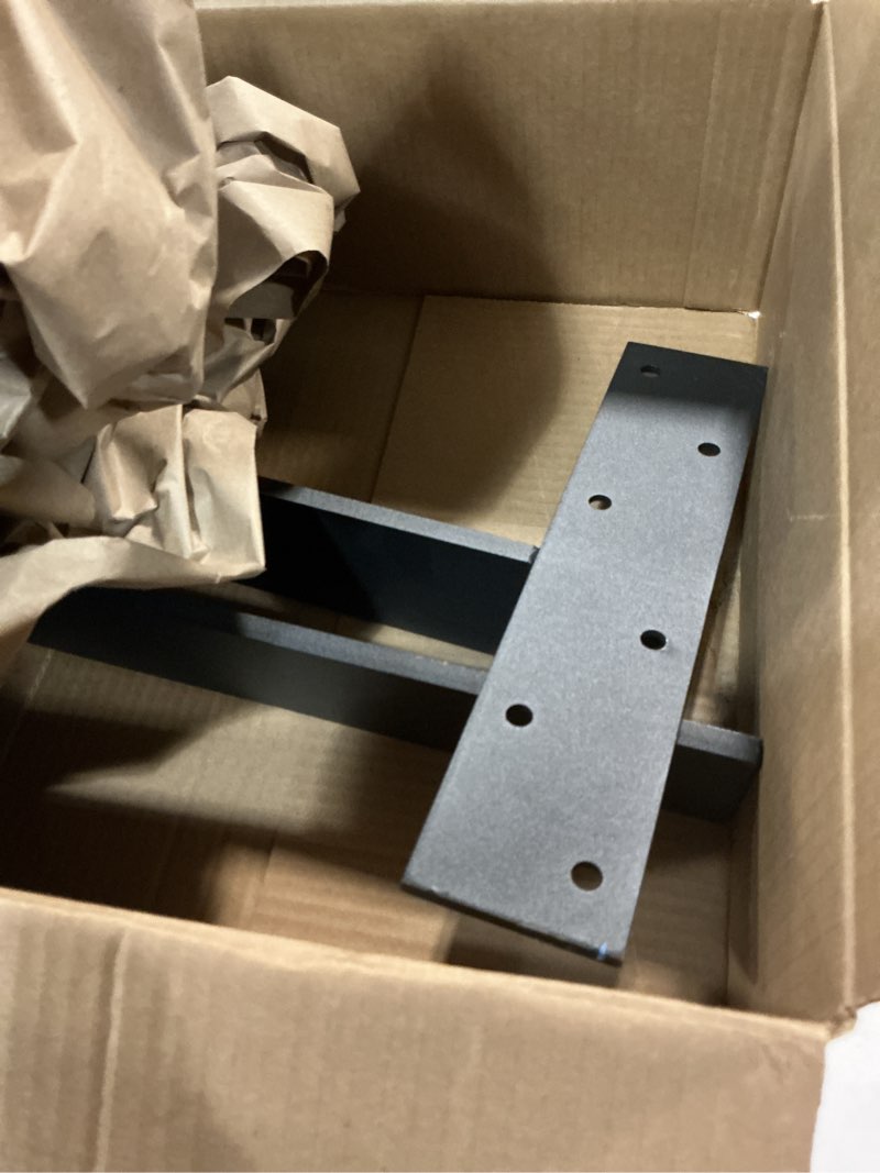 Condition photo showing Good Condition for 18" heavy duty floating shelf bracket (2-pack) - 3/8" thick steel countertop support for floating bars, benches, vanities, desks - hidden wall mount 18 lnch 2