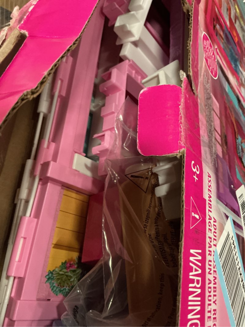 Condition photo showing Good Condition for Barbie 3-Story Townhouse Dollhouse with Elevator, Swing Chair, Furniture and Accessories, Fold for Portability and Travel (Amazon Exclusive)