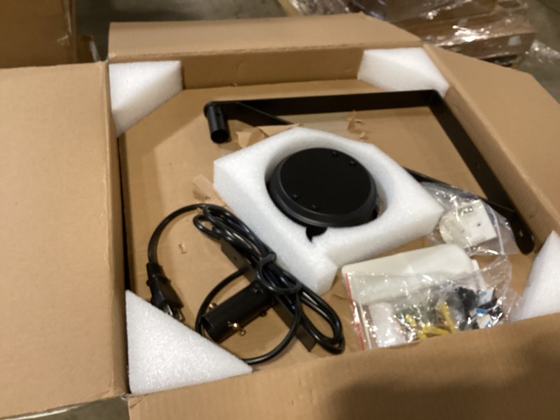 Condition photo showing Good Condition for 20" wall mounted fan with lights, 360° adjustable tilt,garage wall mount fan with remote&app, plug in wall fan,6-speed and reversible,3cct dimmable and timer for toolroom,patio,warehouse