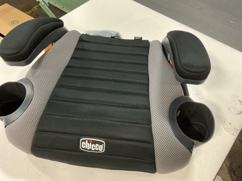 Condition photo showing Good Condition for Chicco GoFit Backless Booster Car Seat Without Latch Attachment, Travel Booster Seat for Car, Portable Car Booster Seat for Children 40-110 lbs. | Shark/Black/Grey GoFit Shark/Black/Grey