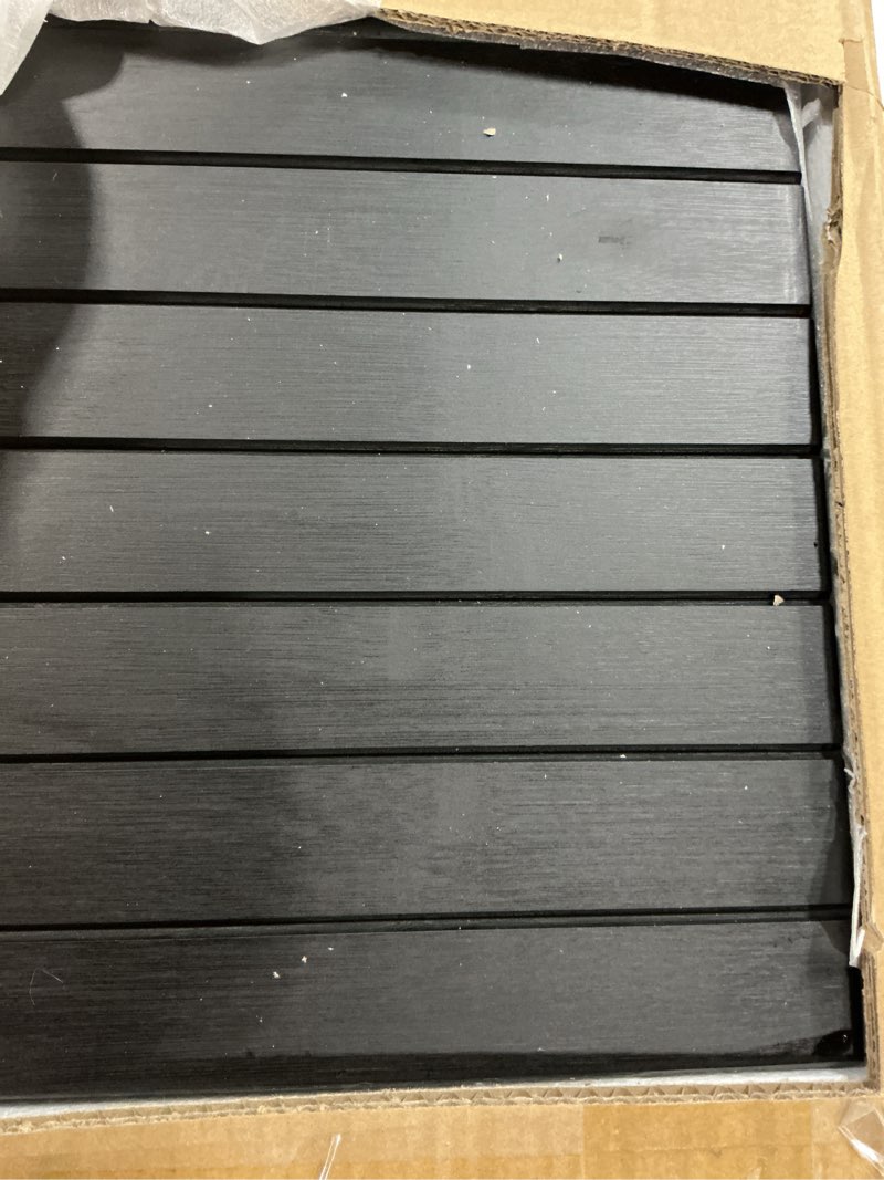 Condition photo showing Good Condition for SONGMICS Shoe Rack Bench, 4 Tier Bamboo Shoe Storage Organizer, Entryway Bench, for Living Room, Bathroom, Bedroom, 11.3 x 27.6 x 20.5 Inches, Ink Black ULBS370BH01 Ink Black 27.6"W