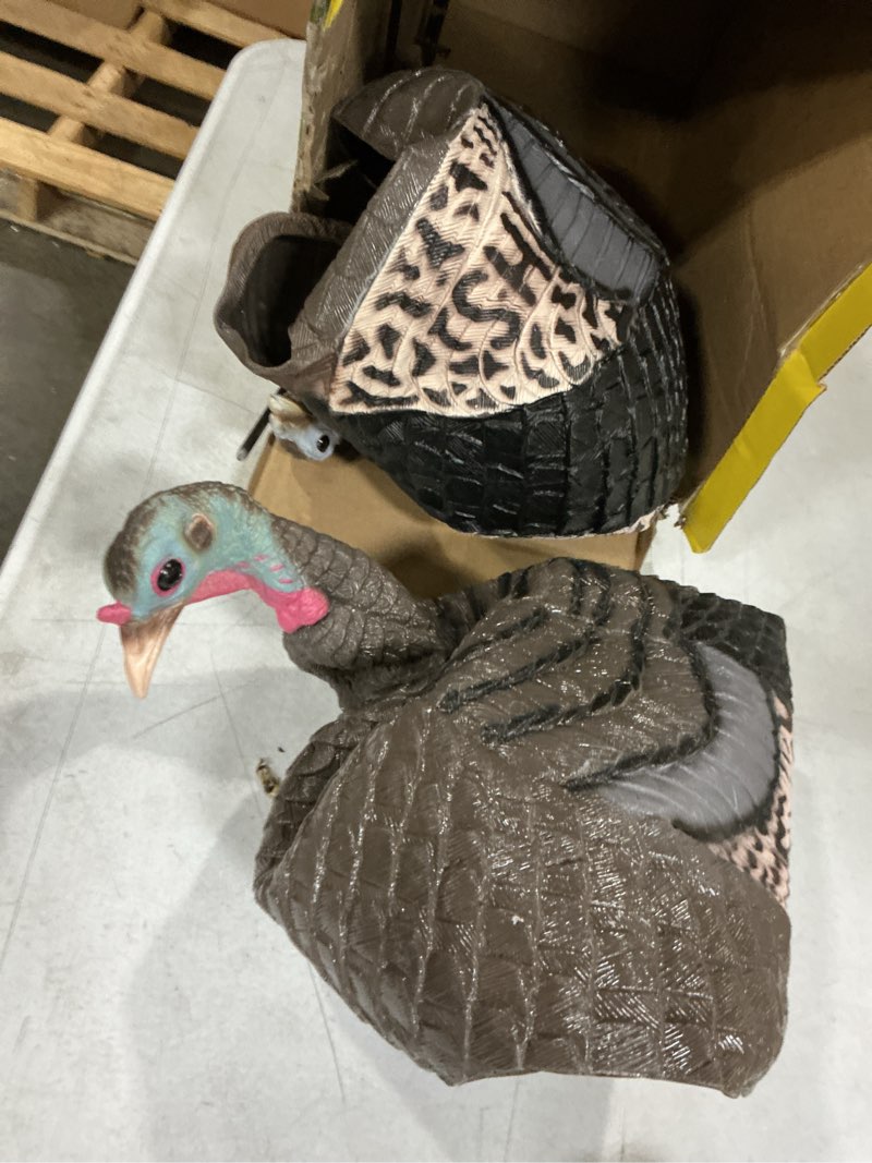 Condition photo showing Good Condition for hunters specialties hs strut lite flock jake & feeding hen & upright hen turkey foldable hollow relaxed body realistic 2 -pack combo set decoys