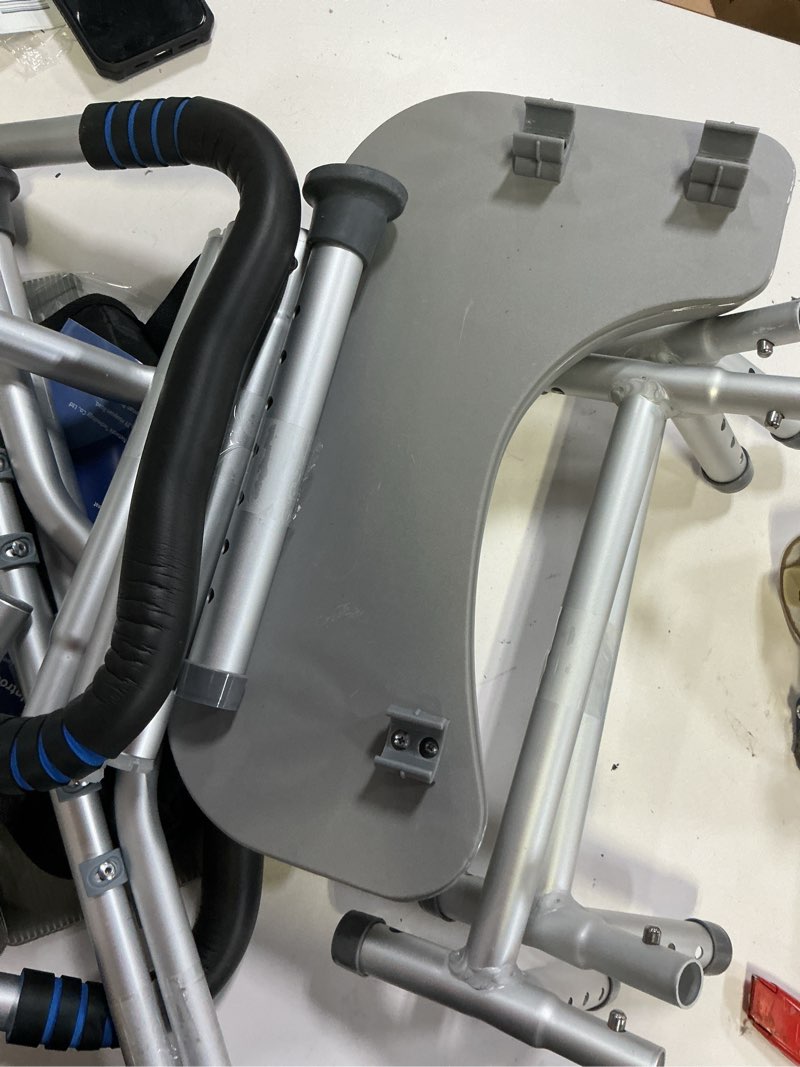 Condition photo showing As Is for kingpavonini toilet seat risers for seniors, raised toilet seat with handles with adjustable height & width, soft padded seat, elevated toilet seat riser, load 500lb, fit any toilet