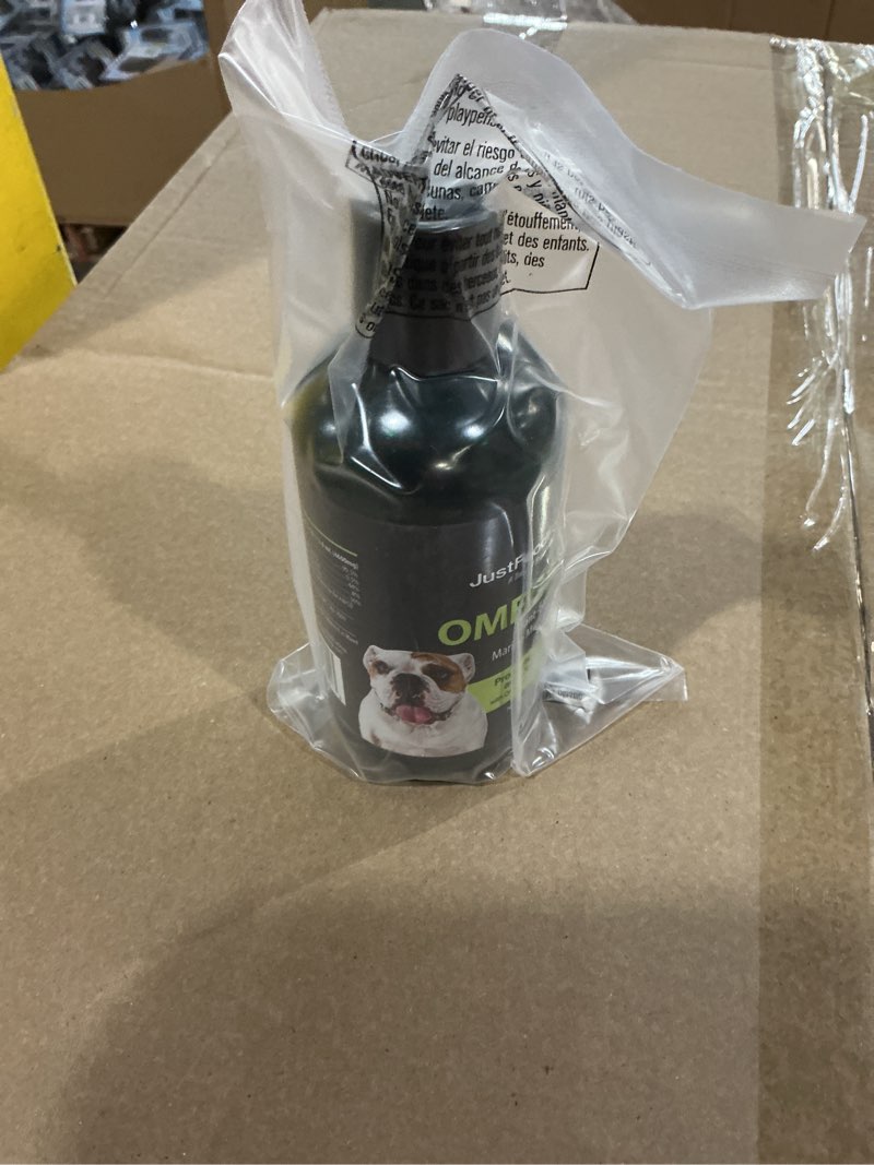 Condition photo showing New/Like New for JustFoodForDogs Plant Based Marine Microalgae Oil and Omega Oil for Dogs, 8 oz.