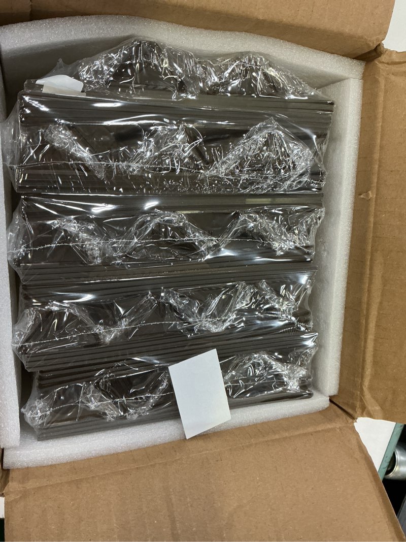 Condition photo showing New/Like New for ehwine 26 pack 4×6 clear acrylic sign holder with gold borders and vertical stand, double sided table menu holders picture frames for wedding table numbers, restaurant signs, photos and art display 26 pack 4×6 inch