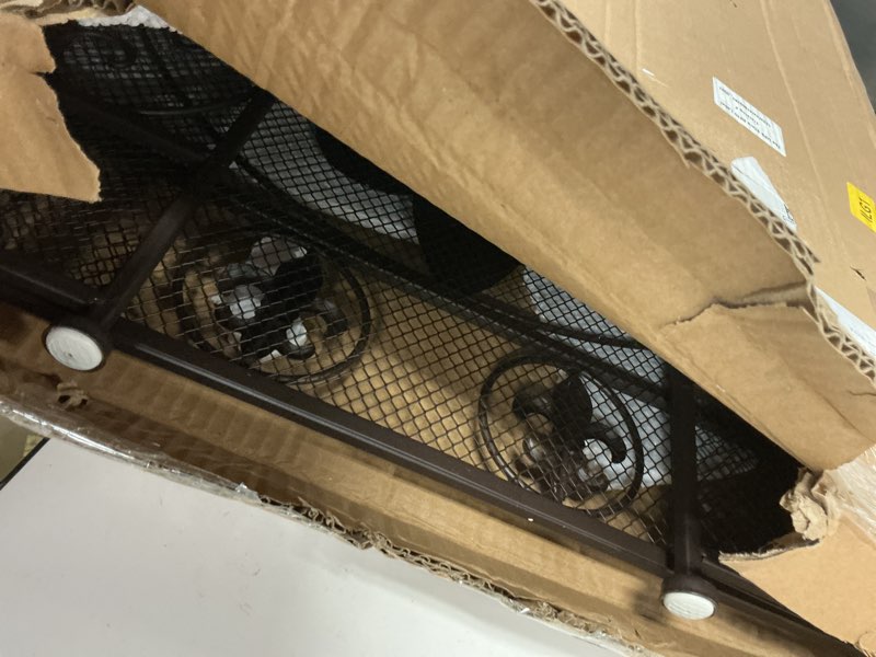 Condition photo showing Good Condition for WICHEMI Fireplace Screen 3 Panel Folding Fireplace Screens 48.4 x 25.6 Inch Lily Pattern Golden Fireplace Screens Baby Safe Proof Fence Spark Guard Cover Wrought Iron Fire Place Standing Gate (Golden) Style 8