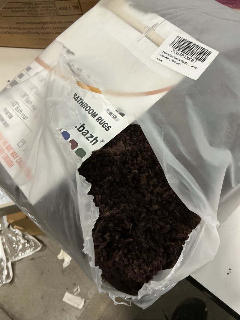 Condition photo showing Good Condition for Bath Mat & Bathroom-Rugs 43x24, Ultra Soft Machine Washable Microfiber Bath Mat, Absorbent Quick Dry Non Slip Rug for Bathroom Floor, Tub and Shower, Brown Brown 2' x 3'7" (Rectangular)