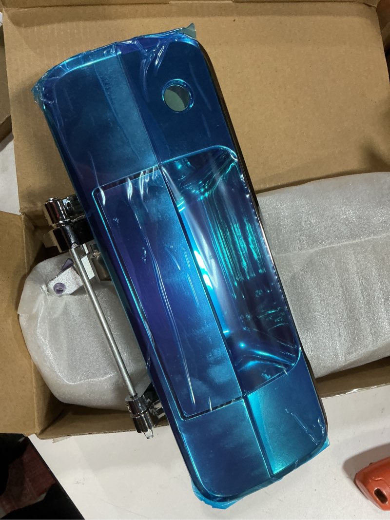 Condition photo showing New/Like New for Gledewen Chrome Tailgate Door Handle, Compatible with Toyota Tundra 2007-2013, Exterior Rear with Keyhole | Replaces# 69090-0C040, 81213, TO1915113 Liftgate Outside Door Latch Handle