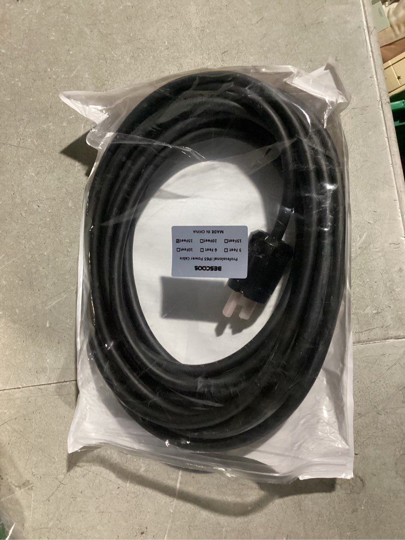 Condition photo showing Good Condition for Toronce IP65 Profeesional Hand-Built 14 AWG Male NEMA5-15P to SAC3FX PowerCON True Cable (25Feet)