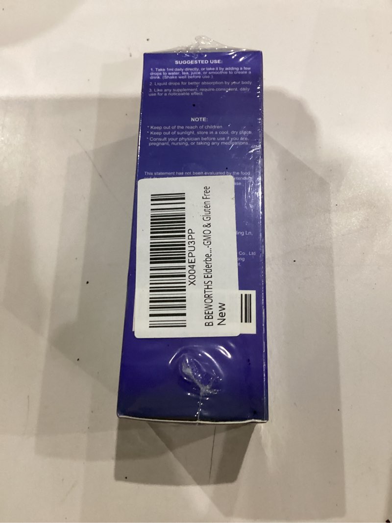 Condition photo showing New/Like New for  Elderberry Syrup, Black Elderberry Drops with Quercetin, Panax Ginseng, Vitamin C and Zinc, Sambucus Elderberry Syrup Liquid for Immune Support, Vegan, Non-GMO & Gluten Free Berry 2 Fl 