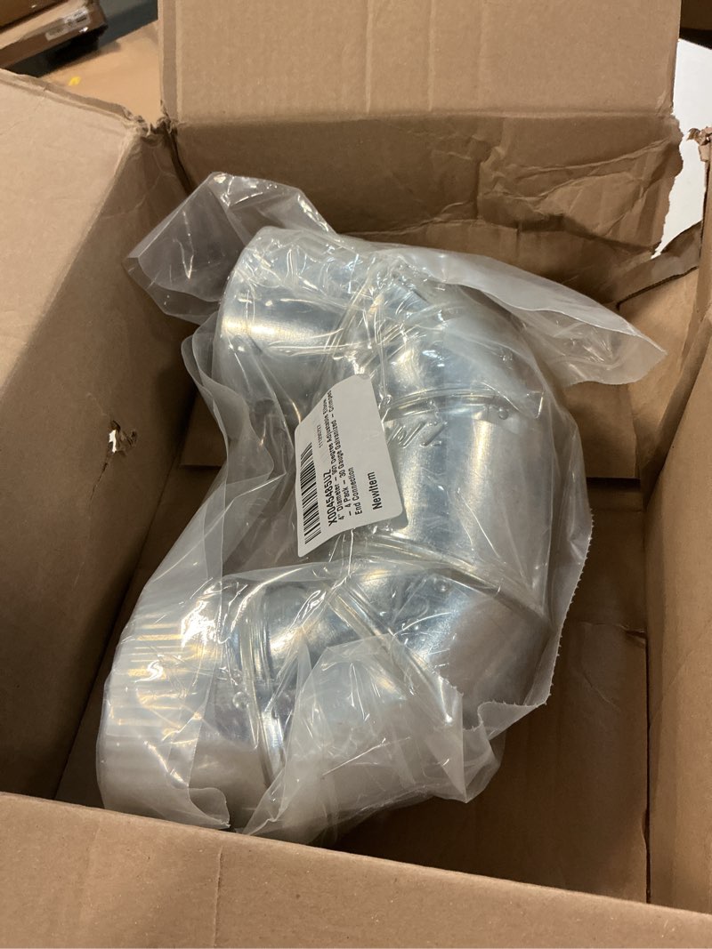 Condition photo showing Good Condition for hvac premium 2pack 6'' diameter - 90° degree adjustable elbow - 30 gauge galvanized - crimped end connection