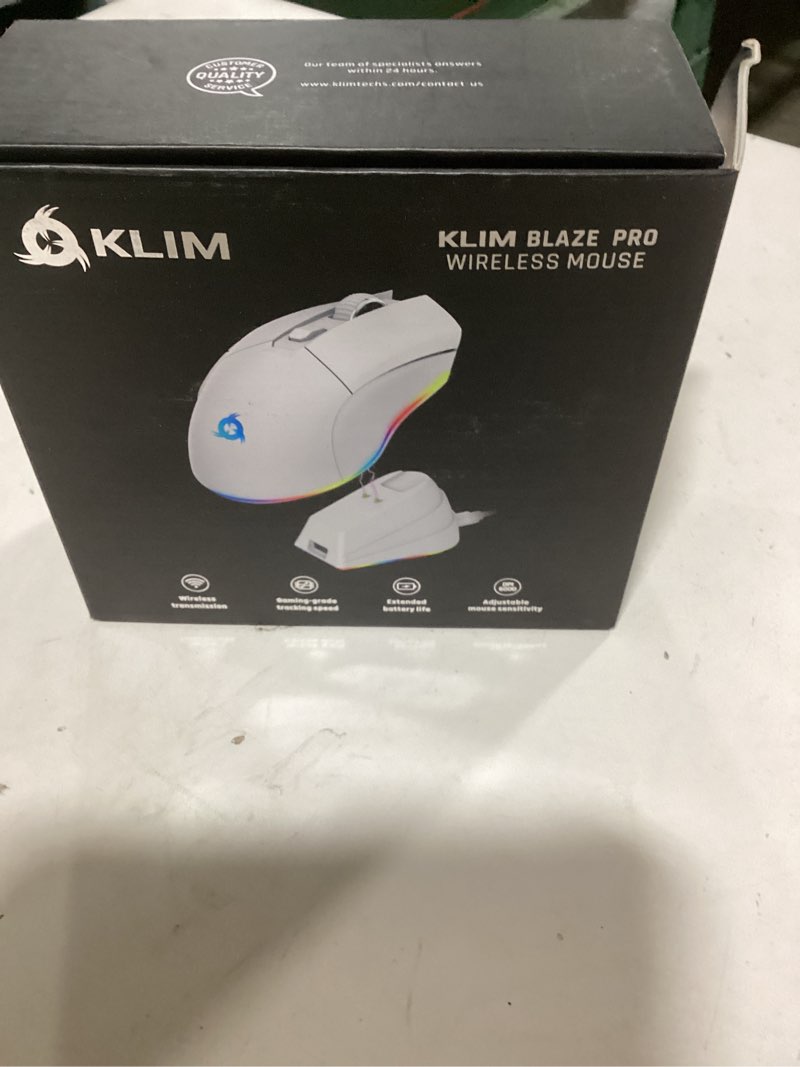 KLIM Blaze Pro Rechargeable Wireless Gaming Mouse with Charging Dock RGB - New Version - High-Precis