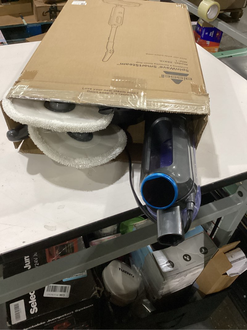 Condition photo showing As Is for BISSELL Spinwave SmartSteam All-in-One Scrubbing and Sanitizing Electric Hard Floor Mop w/LED Headlights & Swivel Steering 3897A